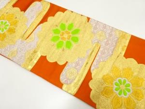 アンティーク　ヱ霞に華紋織り出し袋帯（材料）